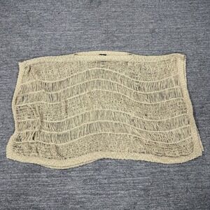 Bebe Open Knit Poncho Women Small Relaxed Boho Y2K Hippie Beach Wild Mushroom 2B